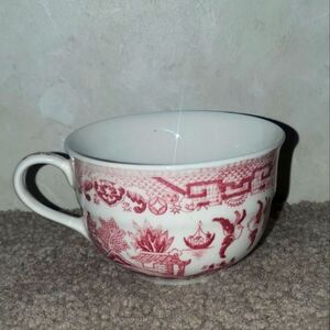 VTG Japan Red Willow Teacup – Brown Backstamp – Grandma‑Chic - Cottagecore